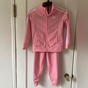 Girls Adidas Pink Jogger. Size 6